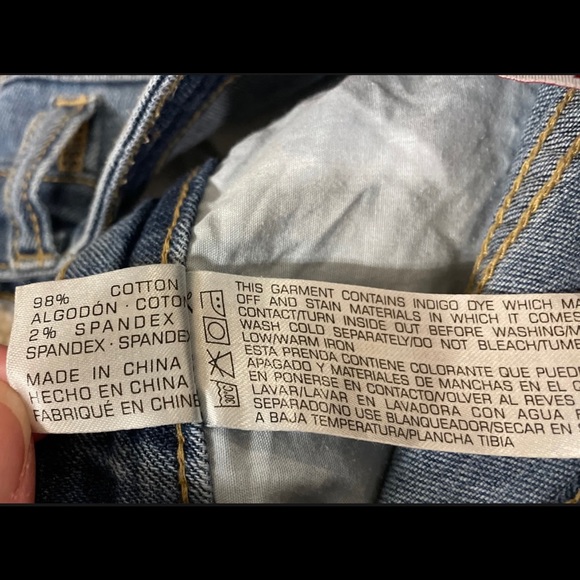 Unionbay Roxie Jean Shorts Stripe Red White Blue Juniors Size 5 High Rise - Picture 4 of 7